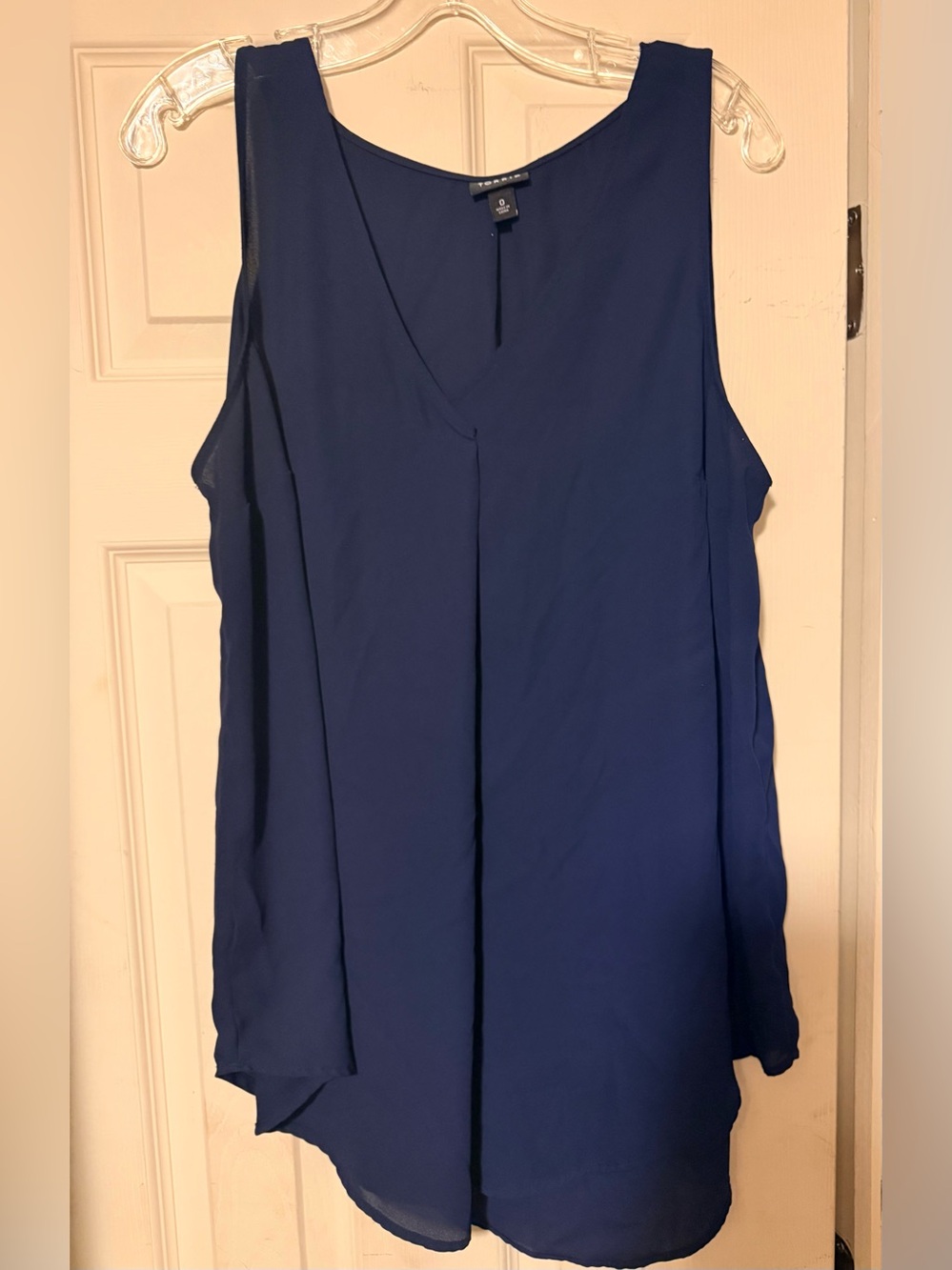 Women’s Plus Torrid Tunic Tank Sleeveless Top Sz 0 Navy Blue